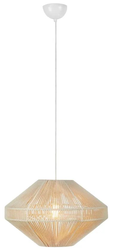 Висящо осветително тяло в естествен цвят с текстилен абажур ø 50 cm Razzo – Markslöjd