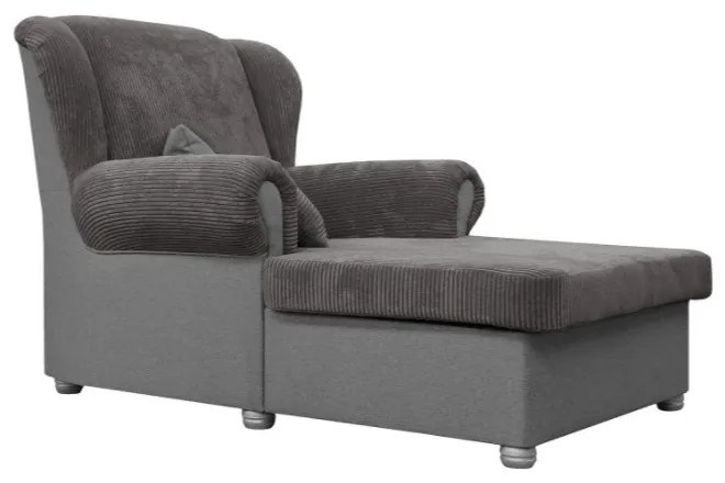 Кафяво-сиво кресло от рипсено кадифе Lord – Ropez