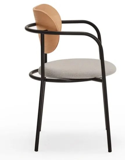 Сив трапезен стол в дъбов декор Eclipse - Teulat