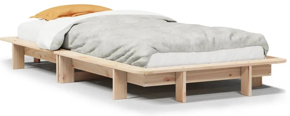 850668 vidaXL Рамка за легло без матрак, 90x200 см, масивна чамова дървесина