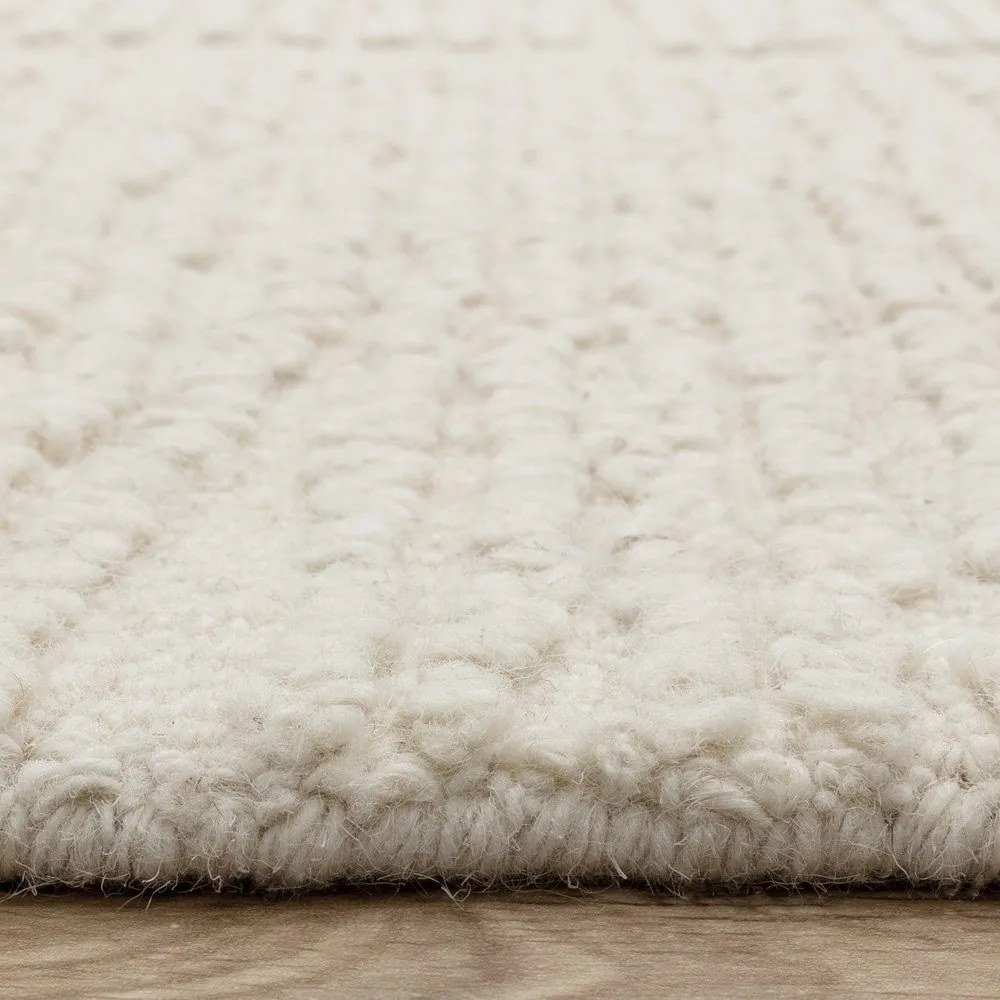 Ръчно изработен вълнен килим в цвят слонова кост 120x170 cm Zennith Column – Asiatic Carpets