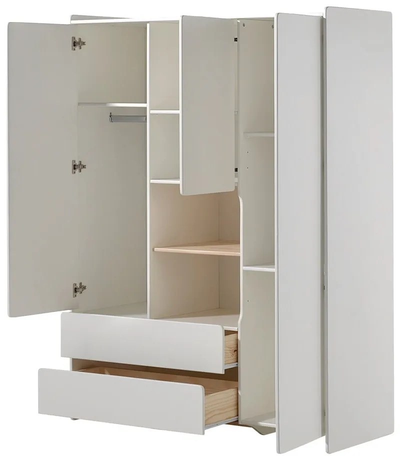 Бял детски гардероб , 137,8 x 190 cm Kiddy - Vipack