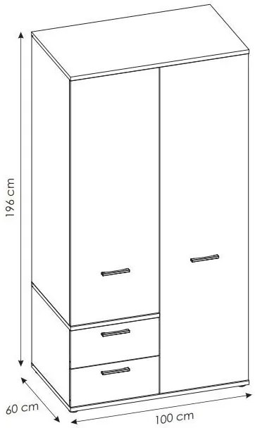 Гардероб Newty 2-door 2D2S