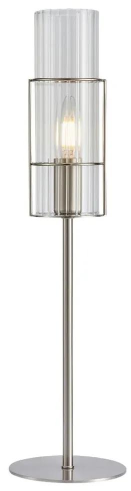 Markslöjd 108557 - Настолна лампа TUBO 1xE14/40W/230V 50 cm лъскав хром/прозрачен