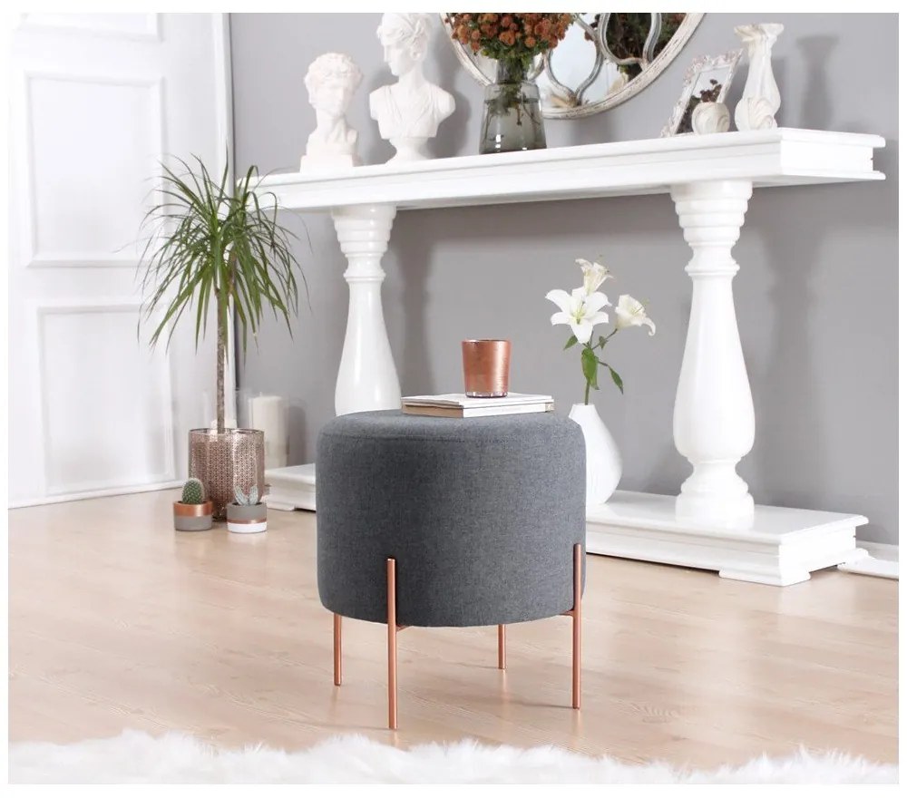 Тъмносива табуретка Copper – Artie