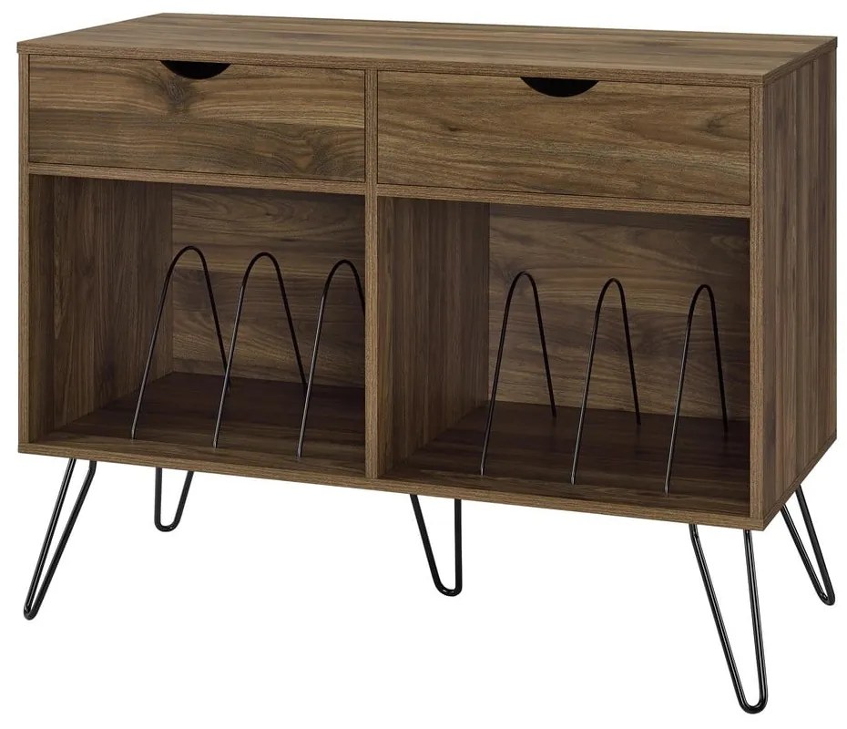 Стойка за плочи от орех 101x81 cm Concord - Novogratz