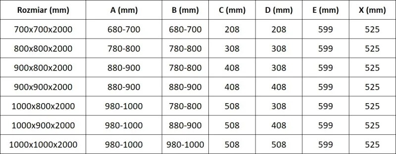 Mexen Exo-R петоъгълен душ параван 90 x 90 см, прозрачен, златист - 812-090-090-50-00