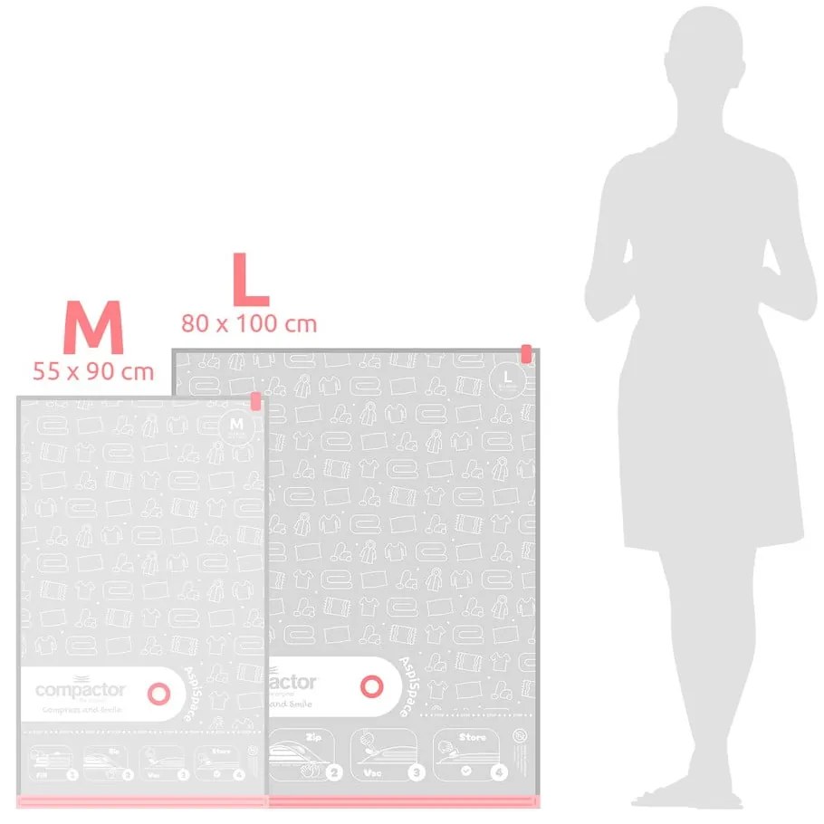 Вакуумни торбички в комплект от 3 броя Space Save M/L – Compactor