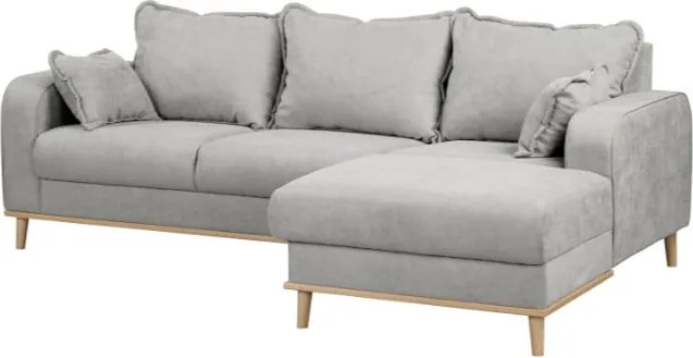 Светлосив ъглов диван (десен ъгъл) Beata - Ropez