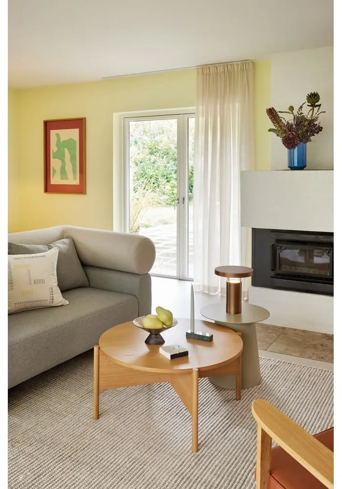 LED затъмняваща се настолна лампа в бронзов цвят с метален абажур (височина 28 cm) BringMe – Hübsch