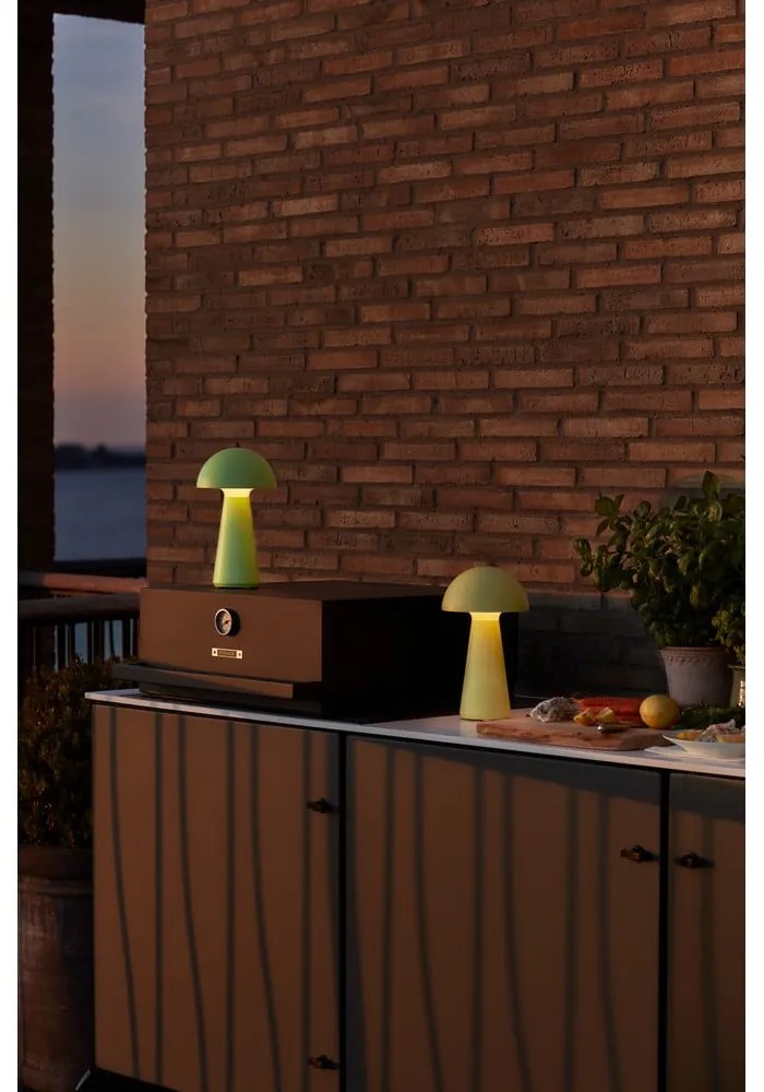 Жълта LED настолна лампа с дистанционно управление (височина 28 cm) Sam – Sirius