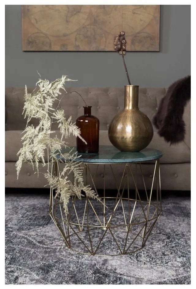 Масичка за кафе с мраморен плот , ⌀ 51 cm Boss - Dutchbone