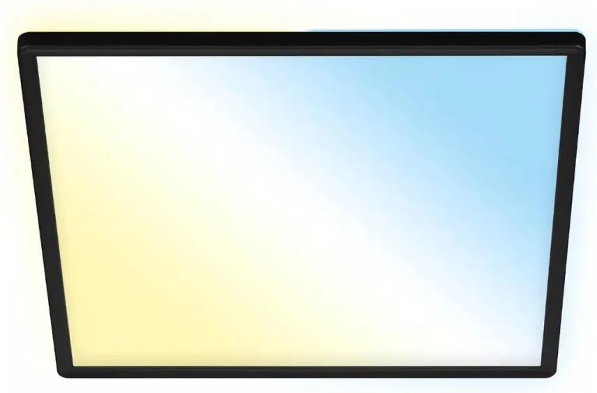 Briloner 7060-015 - димируем LED панел SLIM 22W/230V 42x42 cm черен Wi-Fi Tuya + дистанционно управление