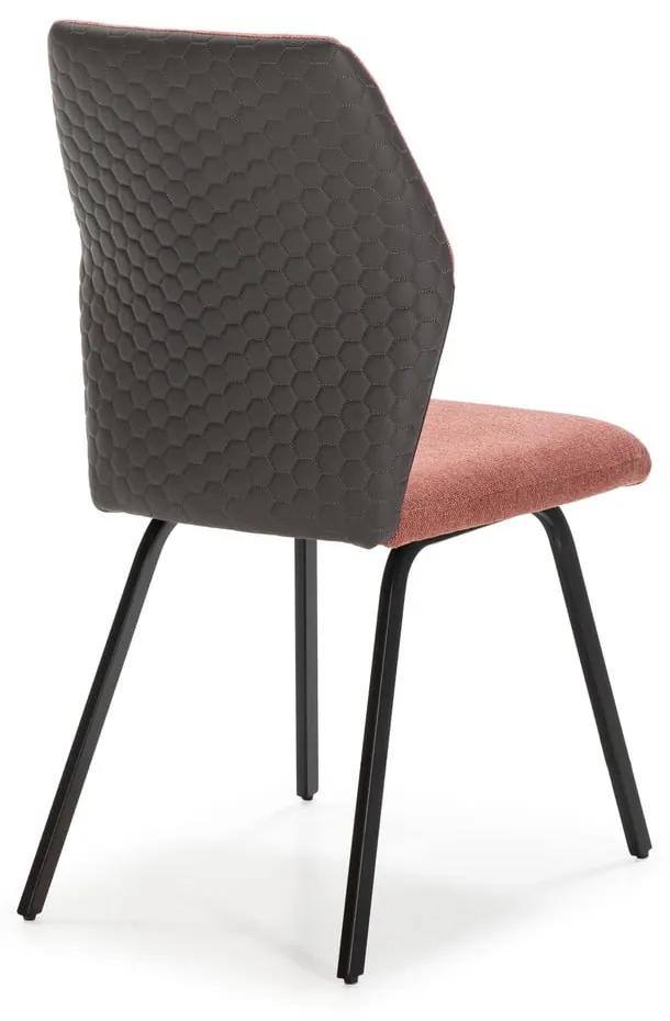 Трапезни столове в цвят сьомга в комплект от 4 броя Pol - Marckeric