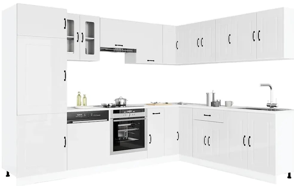 3314973 vidaXL Комплект кухненски шкафове от 14 части Kalmar, инженерно дърво