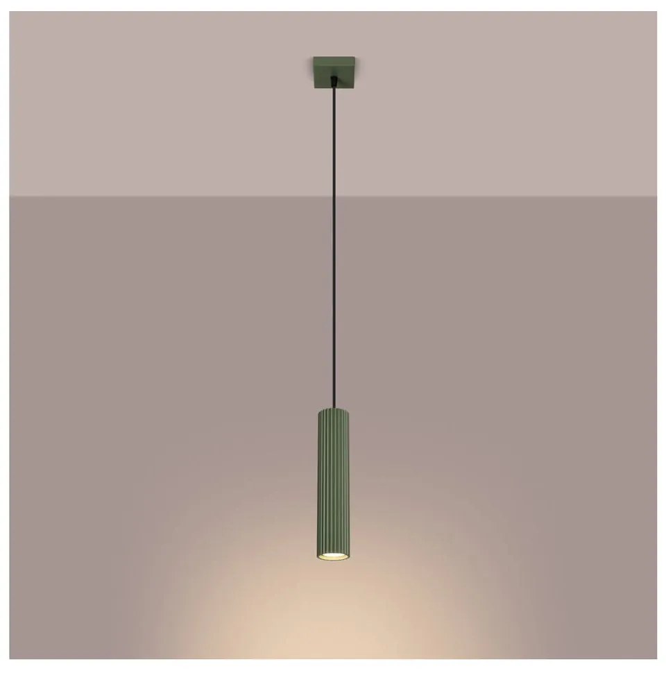 Зелено висящо осветително тяло Gleam – Sollux