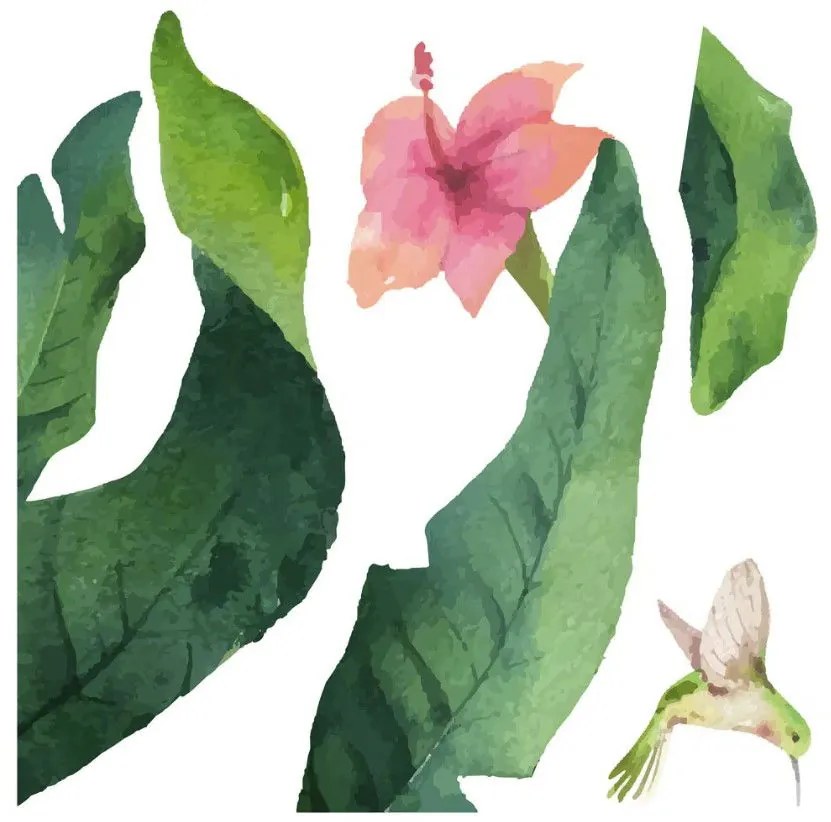 Декоративни стикери за стъкло Tropical Flowers