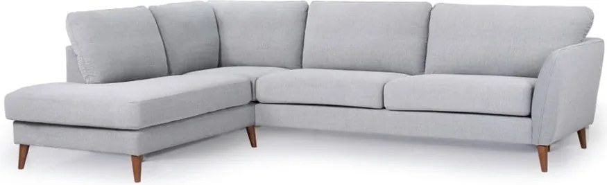 Светлосив ъглов диван (ляв ъгъл) Paris - Scandic