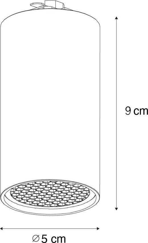 Модерен прожектор тъмно бронз за 1-фазна релсова система GU10 35mm - Iconic Ruby Honey