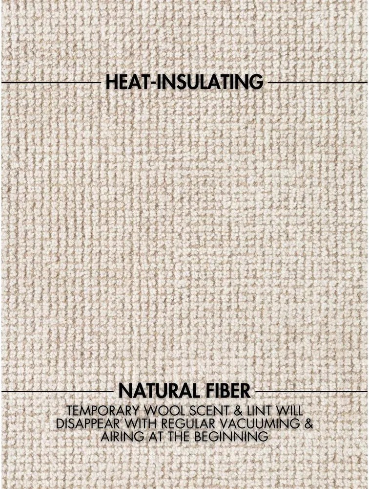 Кремав ръчно изработен вълнен кръгъл килим ø 200 cm Greenwich – Ted Baker