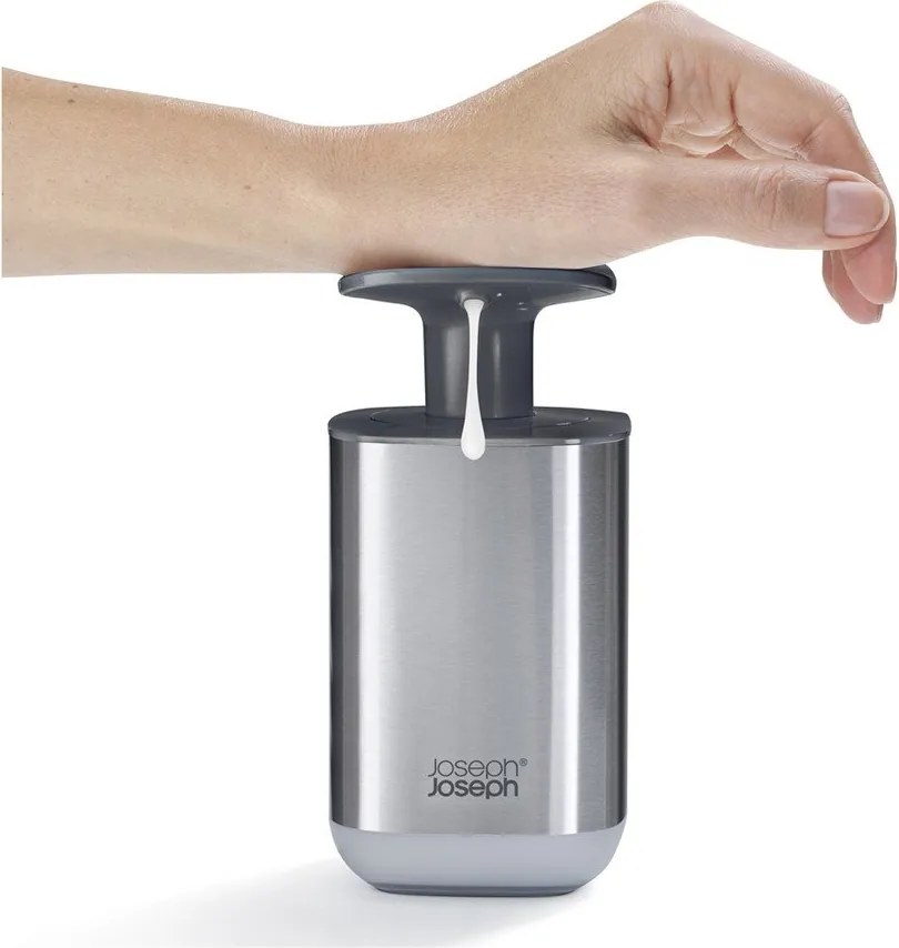 Диспенсер за сапун от неръждаема стомана в блестящо сребрист цвят 250 ml Presto Steel – Joseph Joseph
