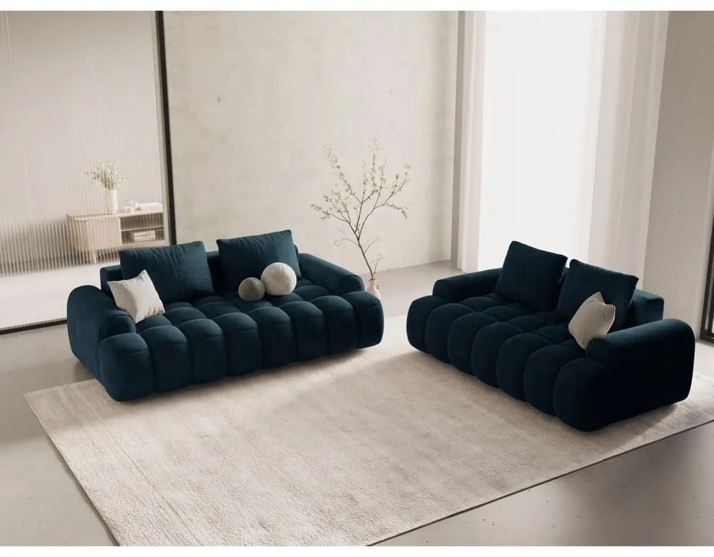 Кадифен диван в петролен цвят 175 cm Linz – Cosmopolitan Design