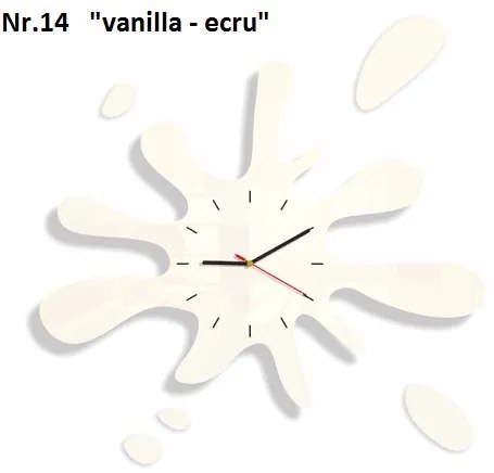 Модерен стенен часовник във формата на пръски Vanilla-ecru