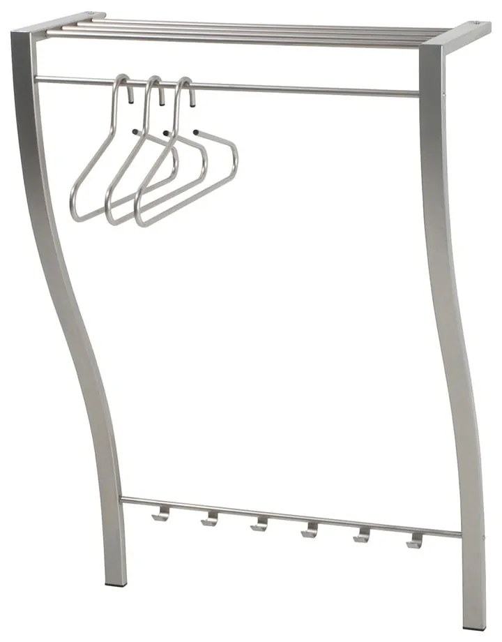 Метална стенна закачалка в сребристо с рафт Carve - Spinder Design