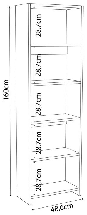 Библиотека Робело 197-000202 цвят дъб