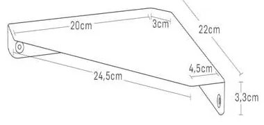 Черен ъглов метален рафт 22 cm Tower - YAMAZAKI