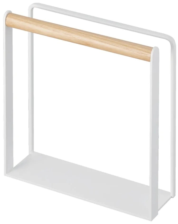 Бяла поставка за салфетки с букова дървесина Yamazaki Tosca Tower - YAMAZAKI