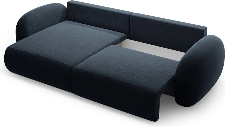 Тъмносин шенилов сгъваем/с място за съхранение ъглов диван Tonale – Cosmopolitan Design