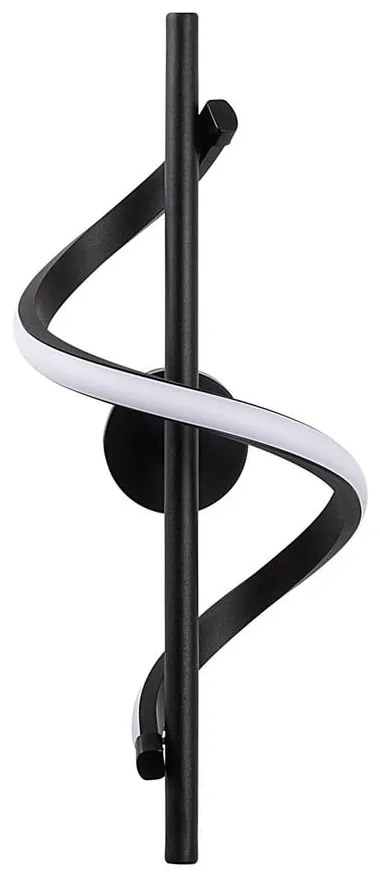 Черна LED стенна лампа ø 7 cm Likma – Opviq lights