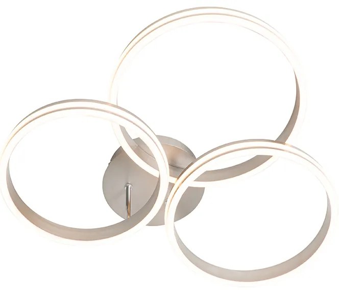 Таванна лампа от стомана с LED 3-степенна димерна 3-светлина - Navara