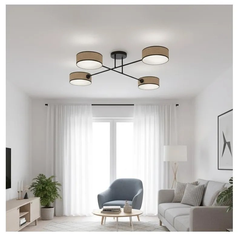 Плафон MAGA 4xE14/10W/230V бежов