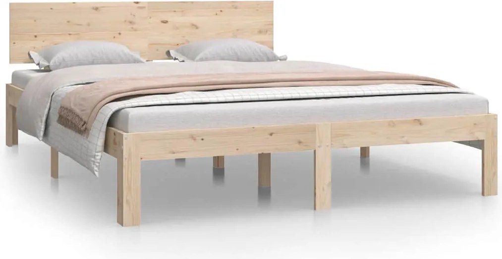 810495 vidaXL Рамка за легло, бор масив, 140х200 см
