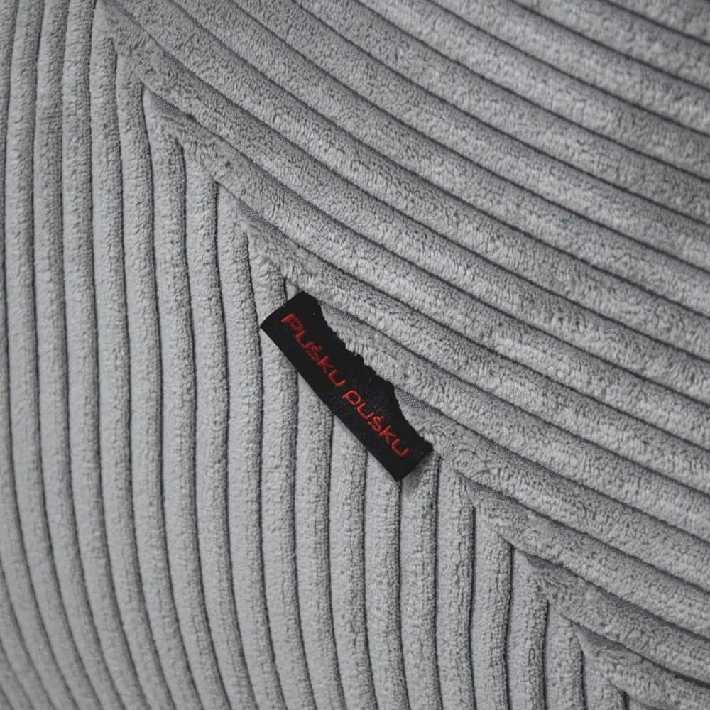 Черен пуф от рипсено кадифе Sofa Tube 160 – SLOWDOWN