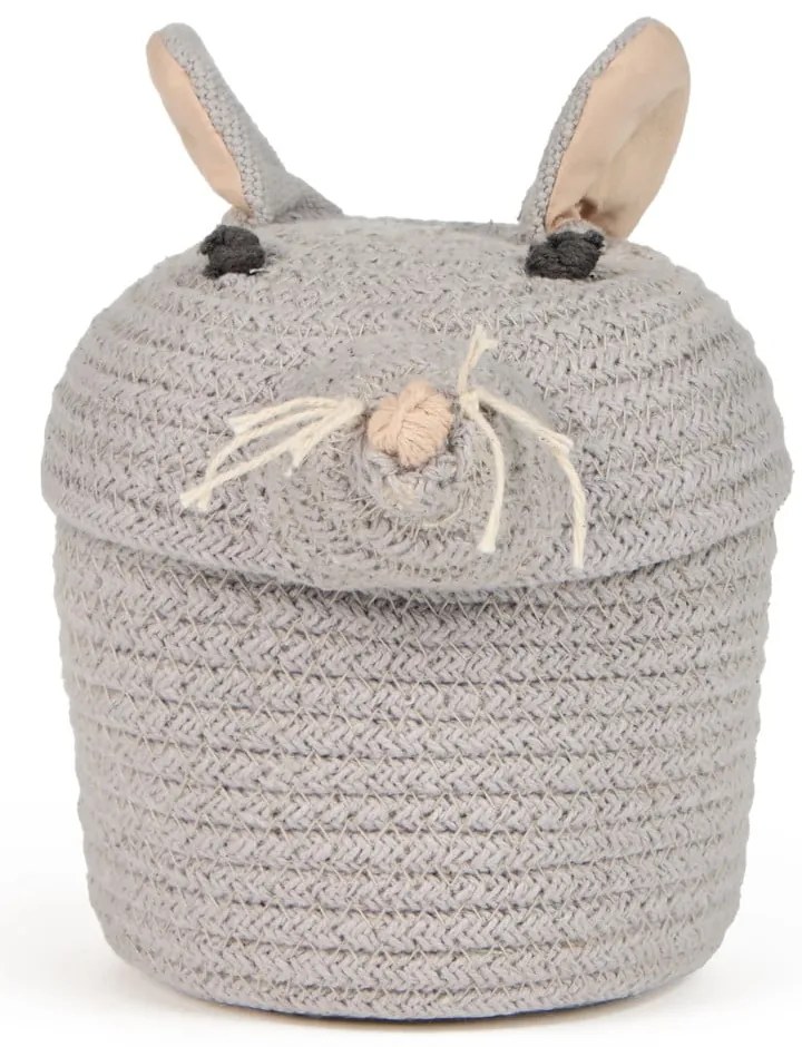 Сива текстилна детска кошница за играчки ø 15x15 cm Mini Renata the Rat – Lorena Canals