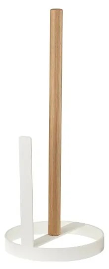 Бяла поставка за хартиени кърпи с детайли от букова дървесина Tosca - YAMAZAKI