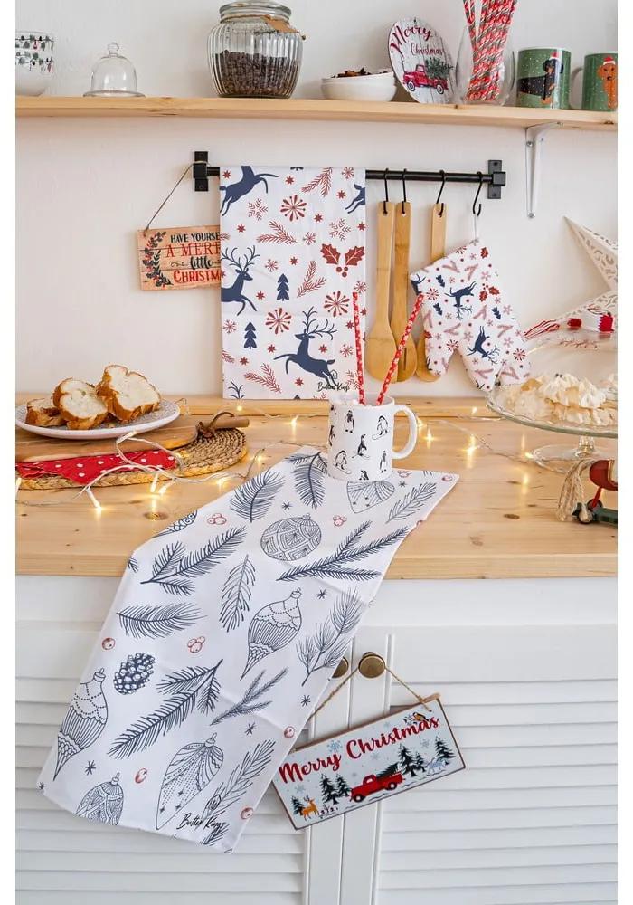 Коледни памучни кърпи за чай в комплект от 2 броя 70x50 cm Christmas Symbols - Butter Kings