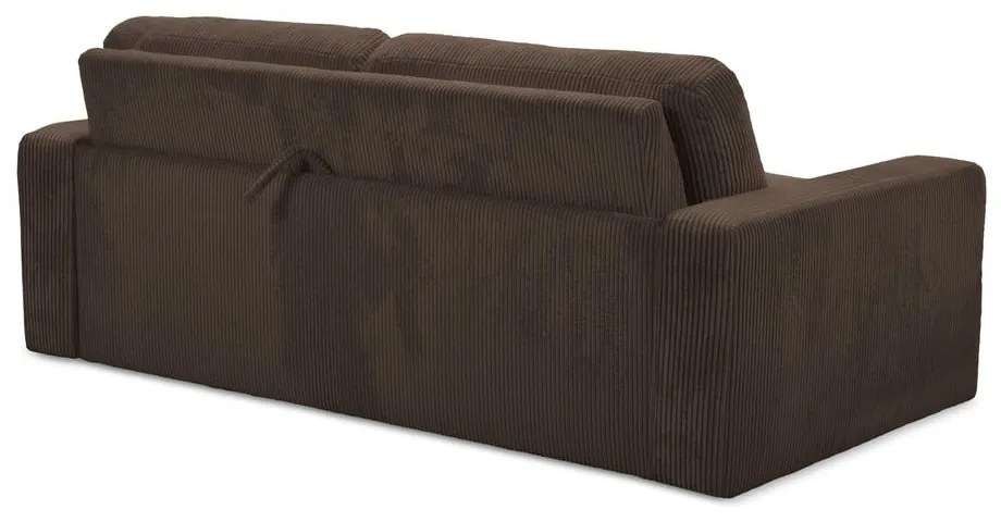 Кафяв разтегателен диван от рипсено кадифе 195 cm Nona – Makamii