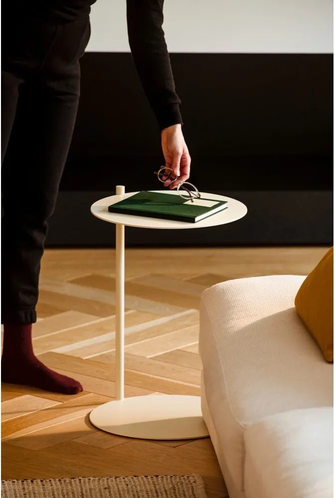 Стоманена кръгла странична масичка 41x40 cm Ande – noo.ma