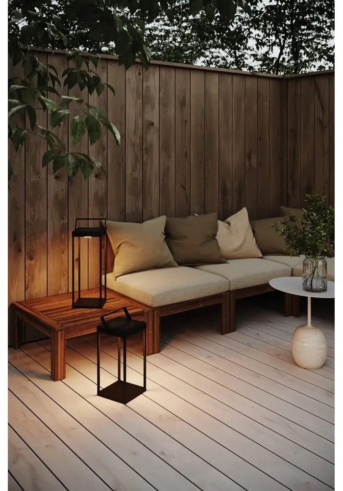 Черен екстериорен LED фенер със соларен панел с USB (височина 53 cm) Pure – Markslöjd