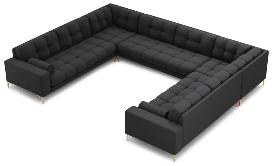 Тъмносив ъглов диван ("U" форма) Bali – Cosmopolitan Design