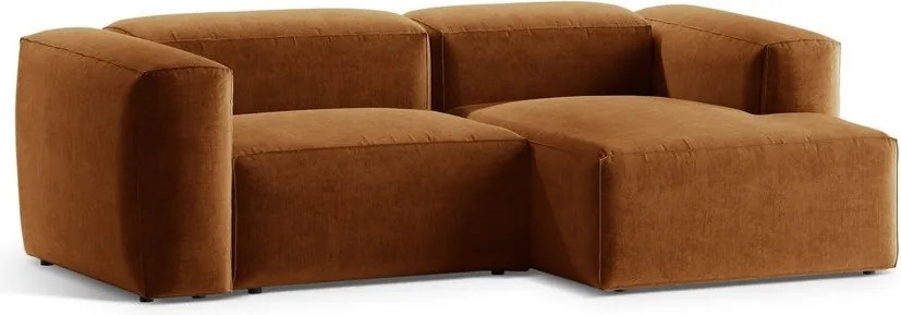 Ъглов диван в тухлен цвят (десен ъгъл) Bergamo – Cosmopolitan Design