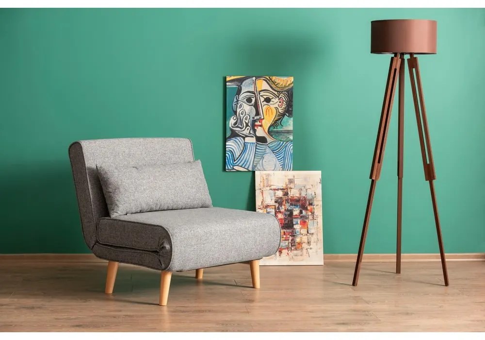 Светлосиво кресло Folde - Artie