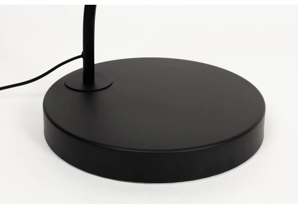 Черна подова лампа с текстилен абажур (височина 220 cm) Martine – White Label