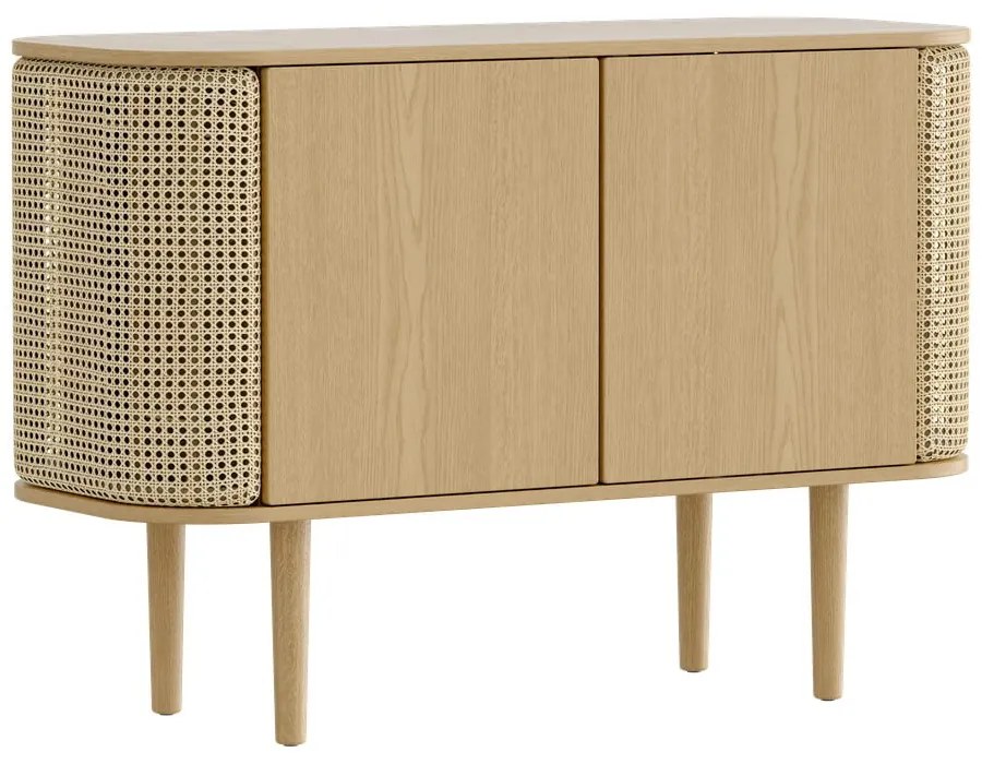 Нисък скрин с дъбов декор в естествен цвят 109x75 cm Treasures - UMAGE