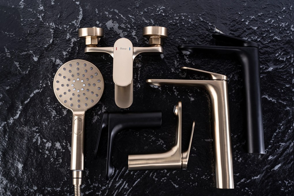 Смесител за вана REA Marco Brush Gold