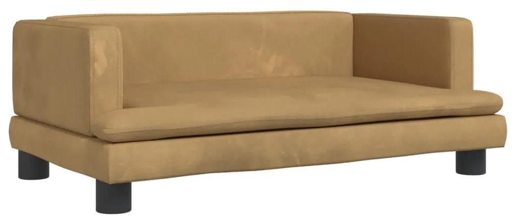3196310 vidaXL Детски диван, Кафяв, 80x45x30 см, кадифе